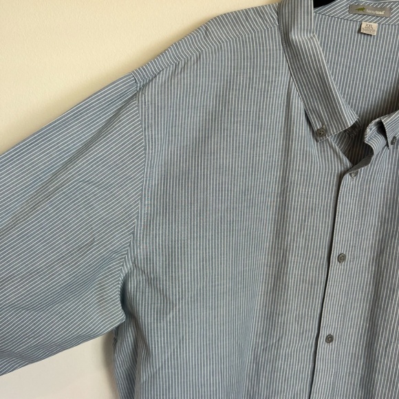 Horny Toad Mens Striped Button Down Shirt Blue White Long Sleeve Lightweight XXL - Picture 5 of 11